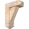 Ekena Millwork Traditional Arts and Crafts Smooth Bracket w/ Offset Brace, Douglas Fir, 5 1/2"W x 14"D x 18"H BKT0604X14X18TRA03SDF - alternate 1